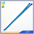 Green Logo Printing on Blue Polyester Lanyard for Sale